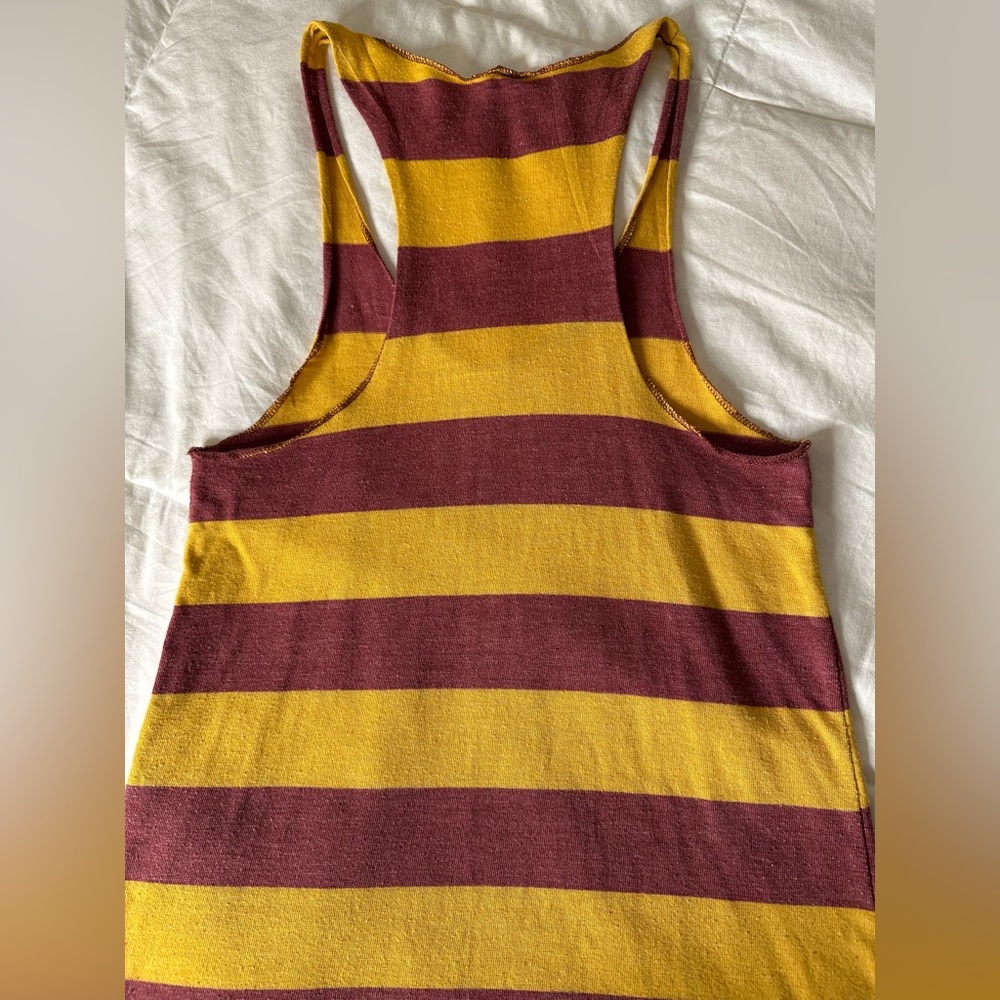 Throwback uniform #HTTR Gold/Burgundy “R” Racerback Tank Top Redskins - Picture 6 of 6